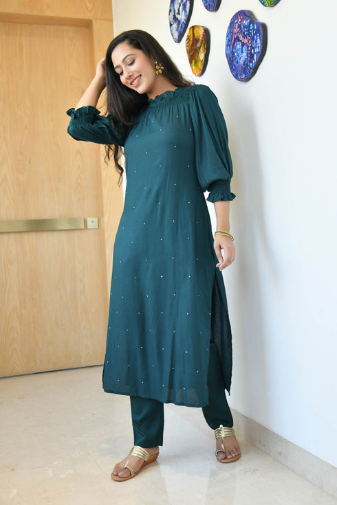 AAHELI TAAHIRA TINY-DOTS SUIT SET AAHELI TAAHIRA TINY-DOTS SUIT SET